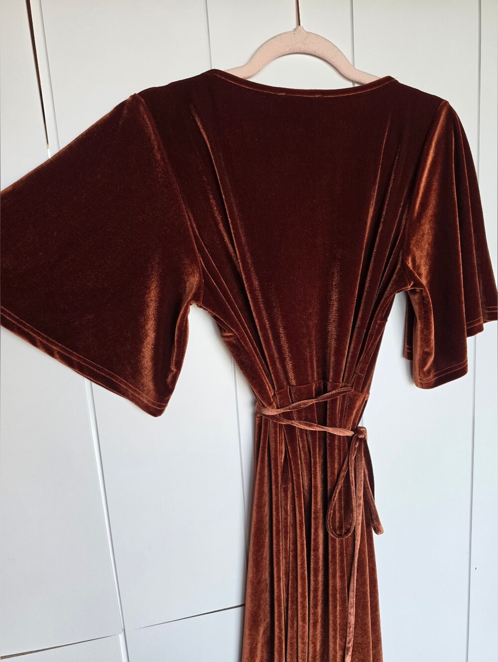 Baltic Born Brown Velvet Wrap Maxi Dress - Picture 15 of 16